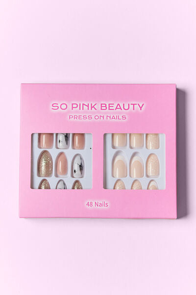 SO PINK BEAUTY Press On Nails 2 Packs Trendsi
