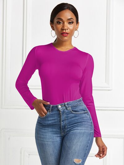 Blue Zone Planet | Round Neck Long Sleeve Bodysuit BLUE ZONE PLANET