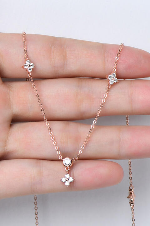 Moissanite 925 Sterling Silver Necklace BLUE ZONE PLANET