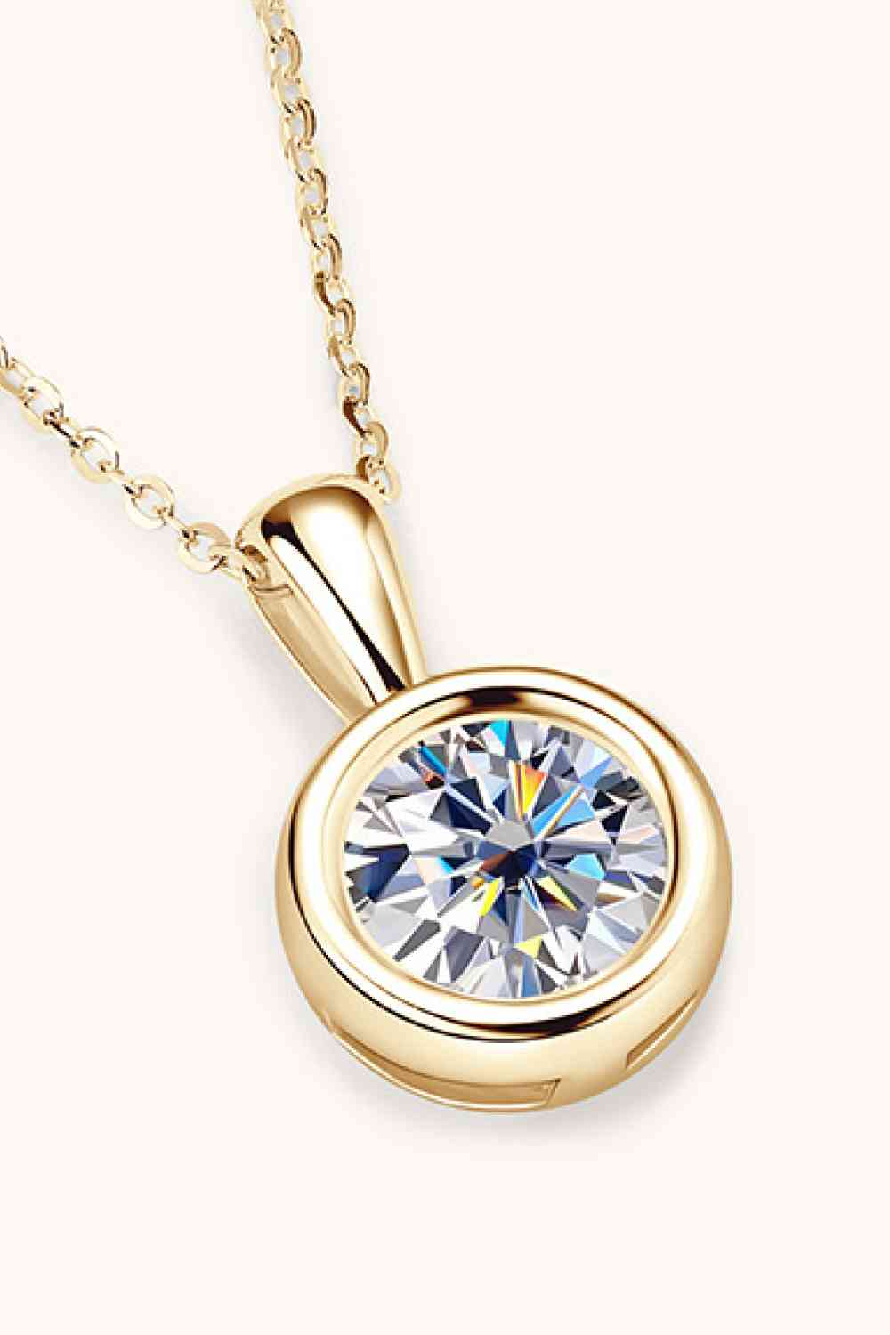 2 Carat Moissanite 925 Sterling Silver Necklace BLUE ZONE PLANET