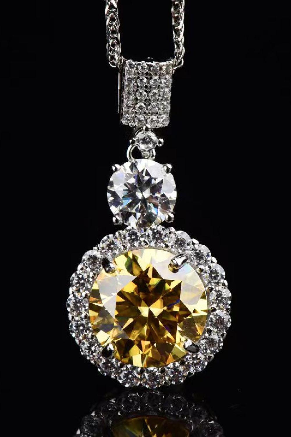 6 Carat Moissanite Pendant Necklace BLUE ZONE PLANET