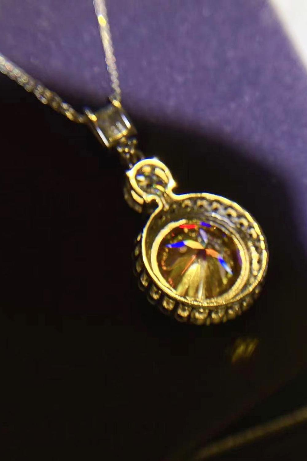 6 Carat Moissanite Pendant Necklace BLUE ZONE PLANET