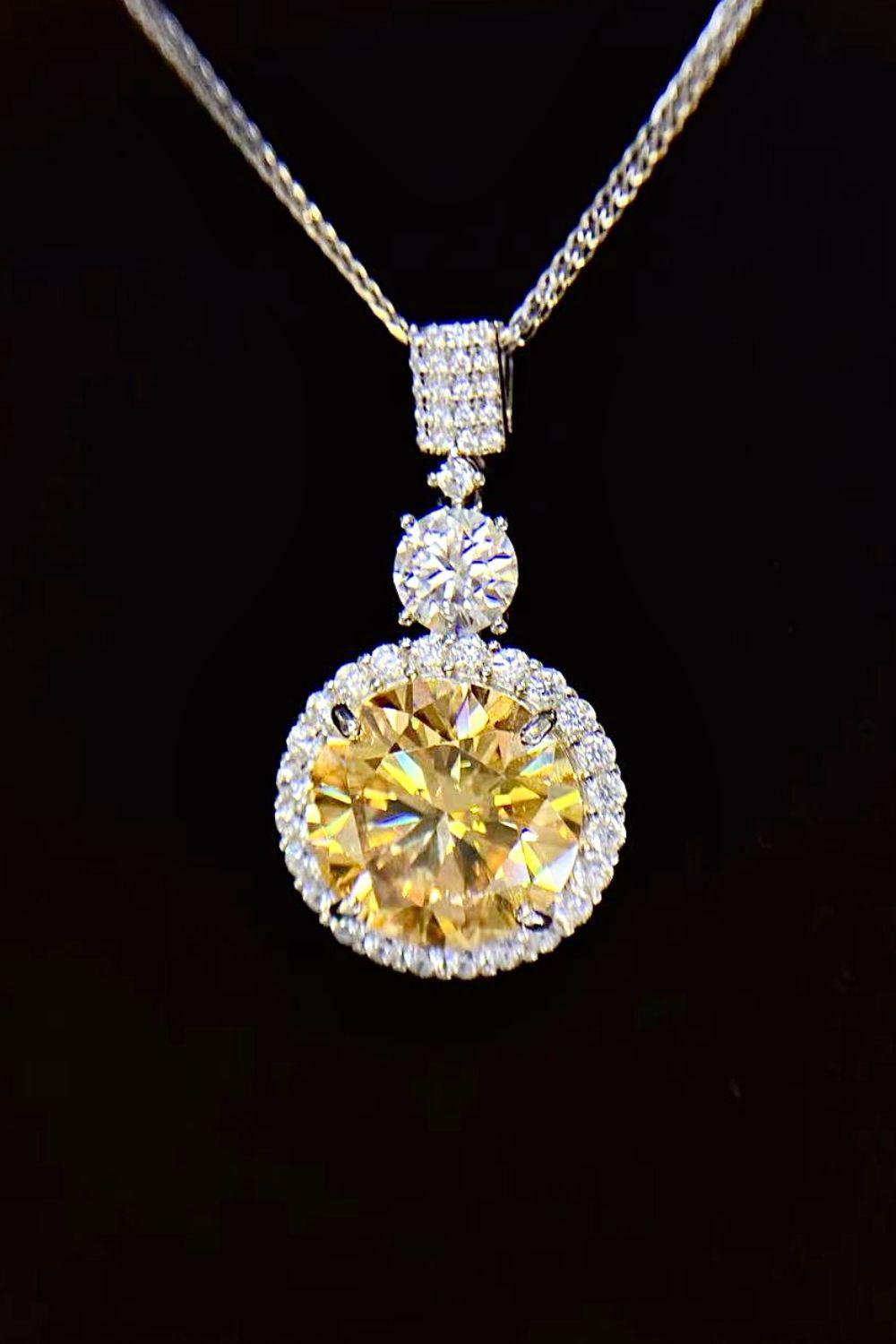 6 Carat Moissanite Pendant Necklace BLUE ZONE PLANET