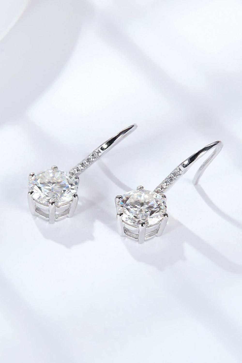 6-Prong Moissanite Drop Earrings BLUE ZONE PLANET