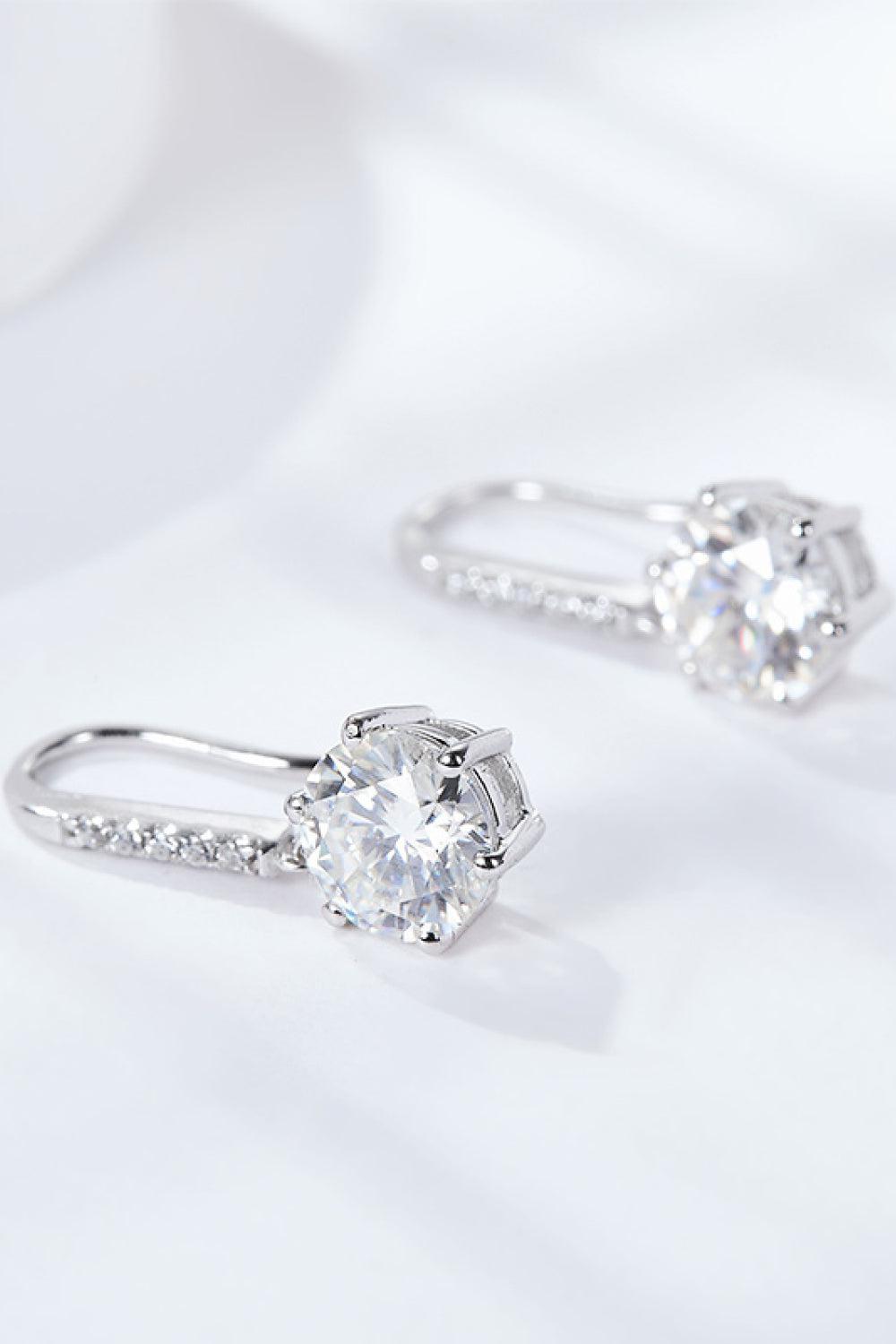 6-Prong Moissanite Drop Earrings BLUE ZONE PLANET