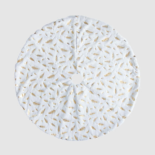 Feather Christmas Tree Skirt BLUE ZONE PLANET