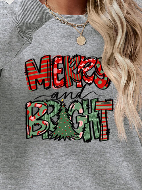 MERRY AND BRIGHT Long Sleeve Sweatshirt BLUE ZONE PLANET