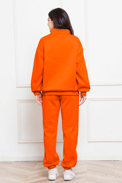 Blue Zone Planet | Half Zip Long Sleeve Sweatshirt and Pants Set BLUE ZONE PLANET