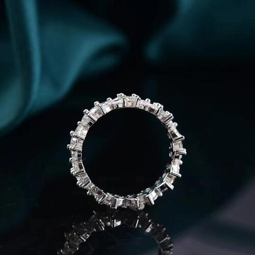 Moissanite 925 Sterling Silver Ring BLUE ZONE PLANET