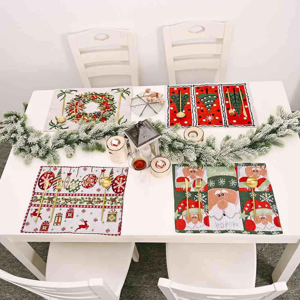 Blue Zone Planet | Assorted 2-Piece Christmas Placemats BLUE ZONE PLANET