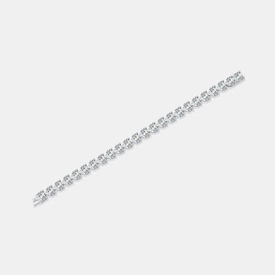 Blue Zone Planet | 24 Carat Moissanite 925 Sterling Silver Heart Bracelet BLUE ZONE PLANET