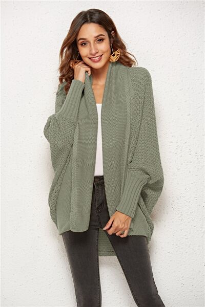 Open Front Batwing Sleeve Cardigan BLUE ZONE PLANET