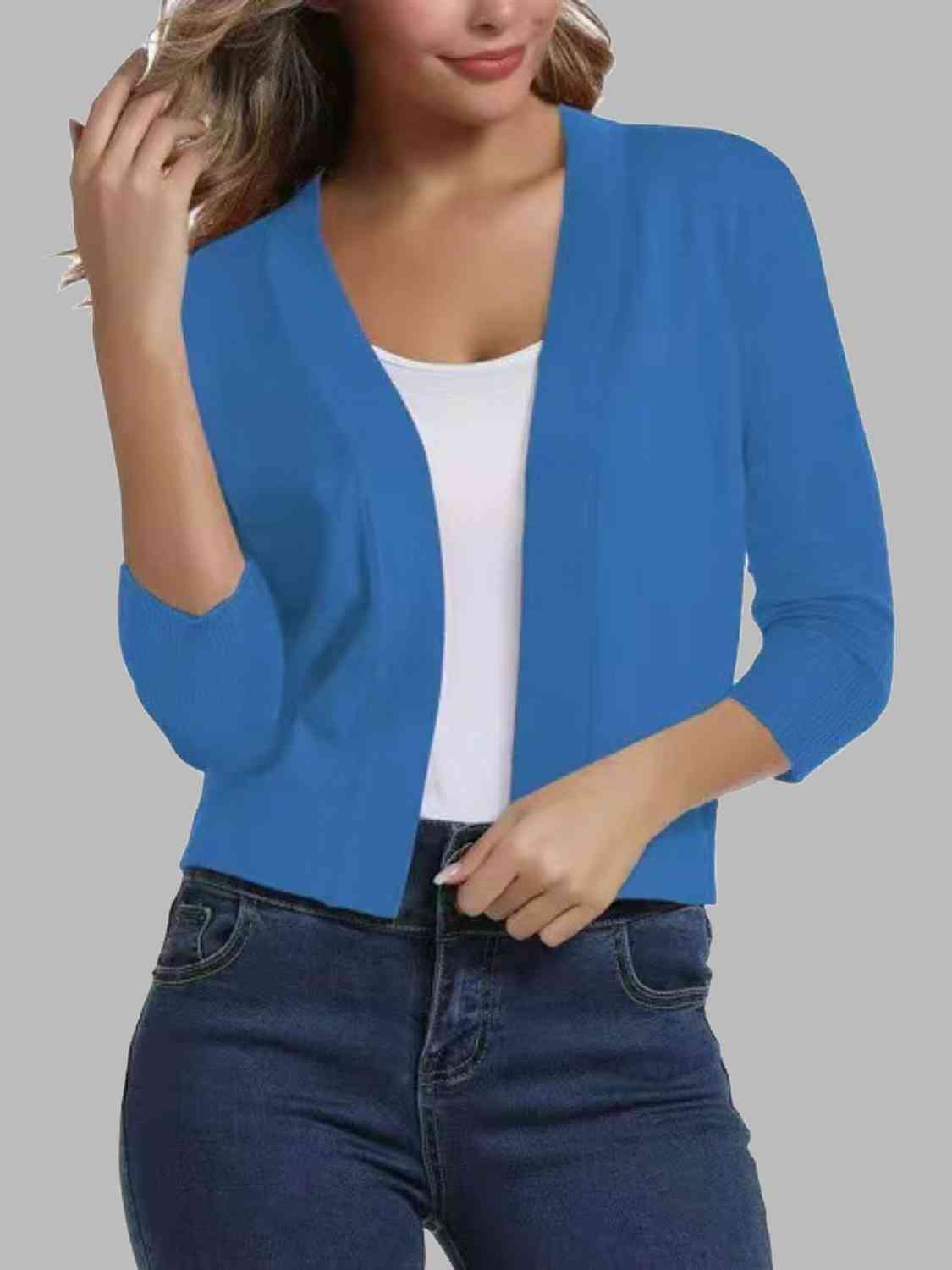 Open Front Cardigan BLUE ZONE PLANET