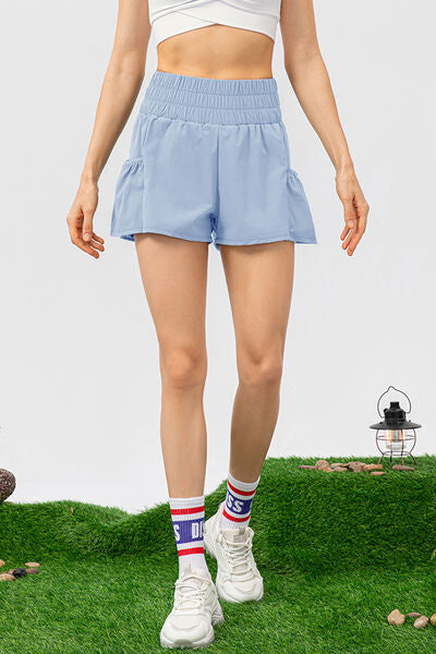 Blue Zone Planet | Elastic Waist Pocketed Active Shorts BLUE ZONE PLANET
