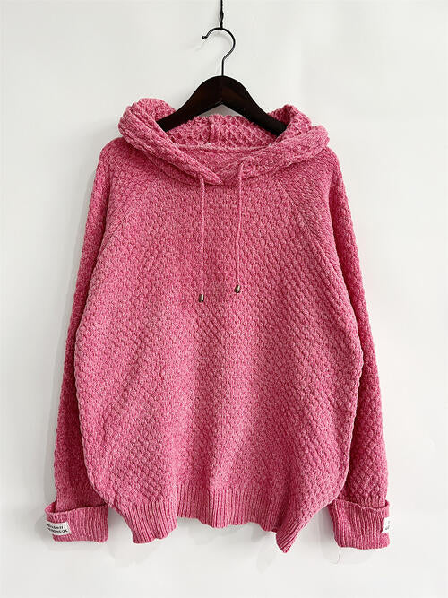 Blue Zone Planet | Drawstring Long Sleeve Hooded Sweater BLUE ZONE PLANET