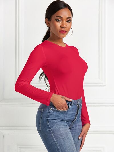 Blue Zone Planet | Round Neck Long Sleeve Bodysuit BLUE ZONE PLANET