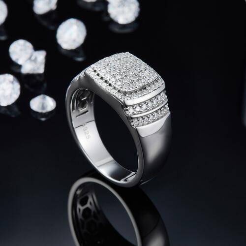 Moissanite 925 Sterling Silver Ring BLUE ZONE PLANET