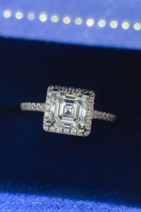 2 Carat Moissanite 925 Sterling Silver Ring BLUE ZONE PLANET