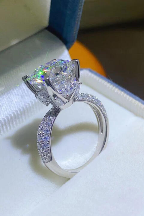 5 Carat Moissanite 925 Sterling Silver Ring BLUE ZONE PLANET
