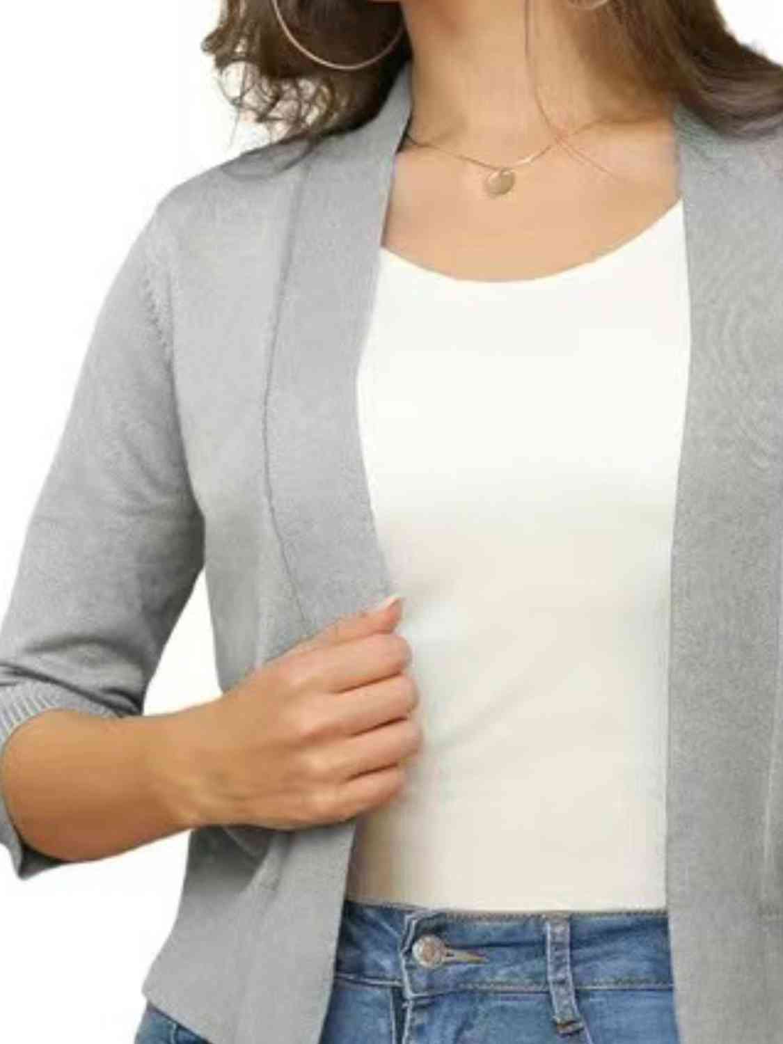 Open Front Cardigan BLUE ZONE PLANET