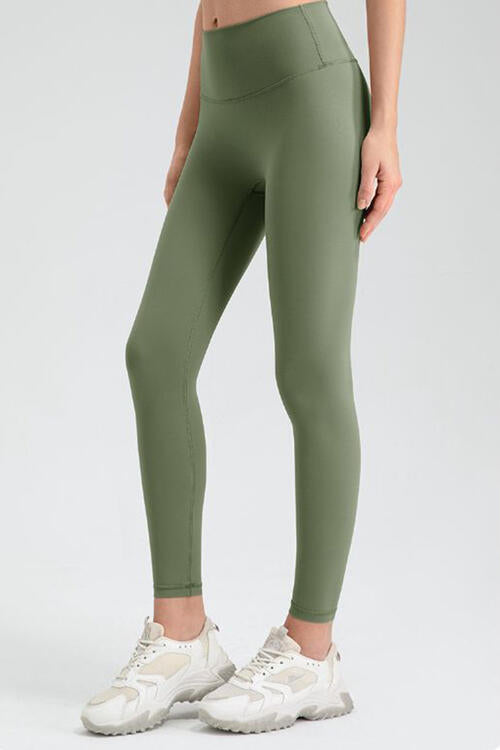 Wide Waistband Sport Leggings BLUE ZONE PLANET