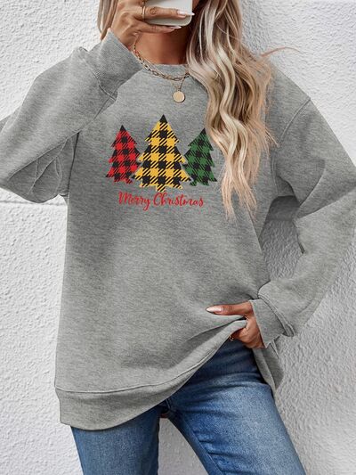 MERRY CHRISTMAS Dropped Shoulder Sweatshirt BLUE ZONE PLANET