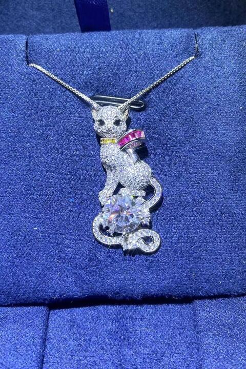2 Carat Moissanite 925 Sterling Silver Necklace BLUE ZONE PLANET