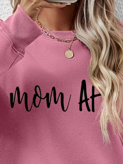 Letter Graphic Dropped Shoulder Sweatshirt BLUE ZONE PLANET