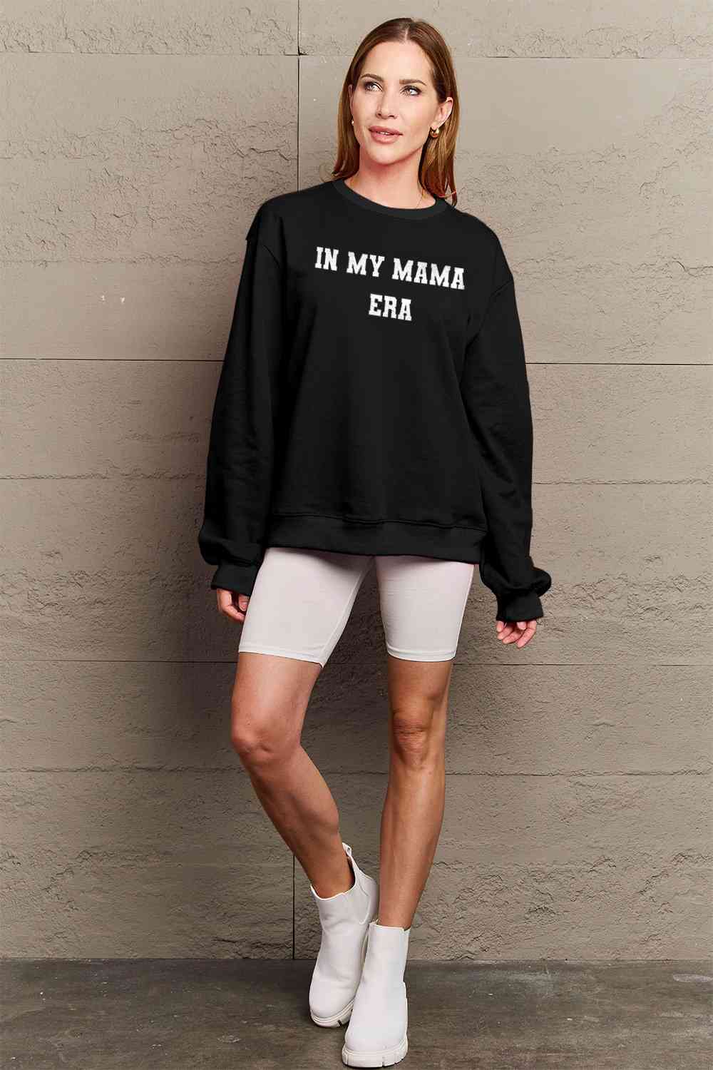 Blue Zone Planet | Simply Love Full Size IN MY MAMA EAR Graphic Sweatshirt BLUE ZONE PLANET