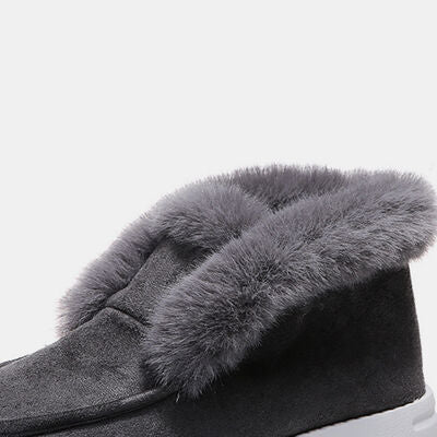 Blue Zone Planet |  Furry Suede Snow Boots BLUE ZONE PLANET