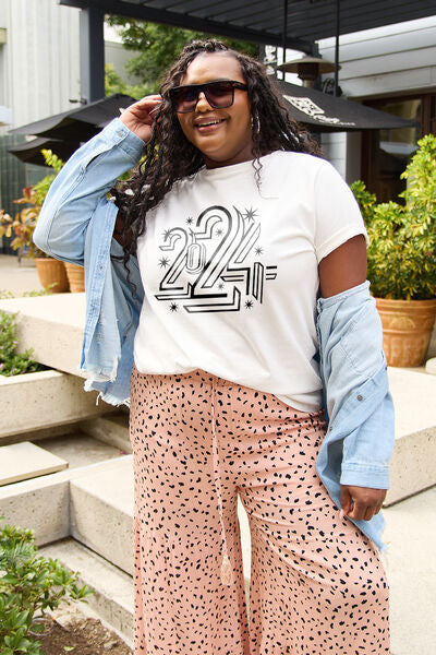 Blue Zone Planet | Simply Love Full Size 2024 Round Neck Short Sleeve T-Shirt BLUE ZONE PLANET