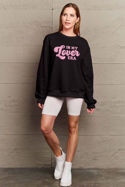 Blue Zone Planet | Simply Love Full Size IN MY LOVER ERA Round Neck Sweatshirt BLUE ZONE PLANET
