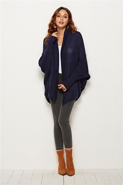 Open Front Batwing Sleeve Cardigan BLUE ZONE PLANET