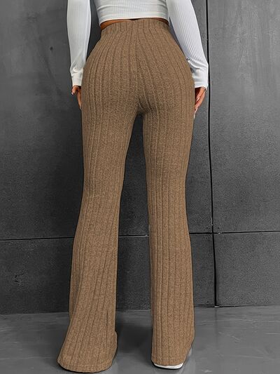 Blue Zone Planet | Ribbed High Waist Bootcut Pants BLUE ZONE PLANET