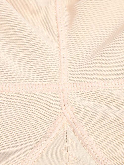 Full Size Zip Up Lace Detail Long Sleeve Shapewear BLUE ZONE PLANET