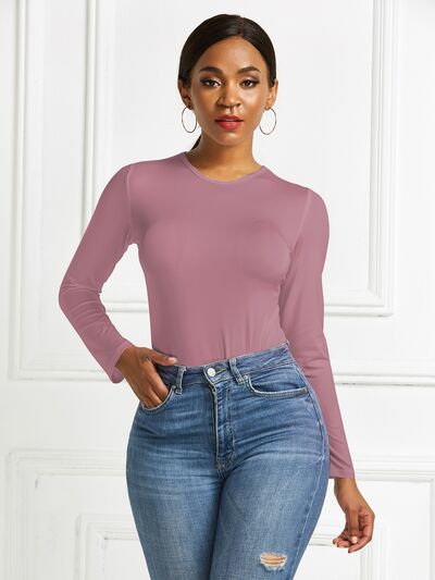 Blue Zone Planet | Round Neck Long Sleeve Bodysuit BLUE ZONE PLANET