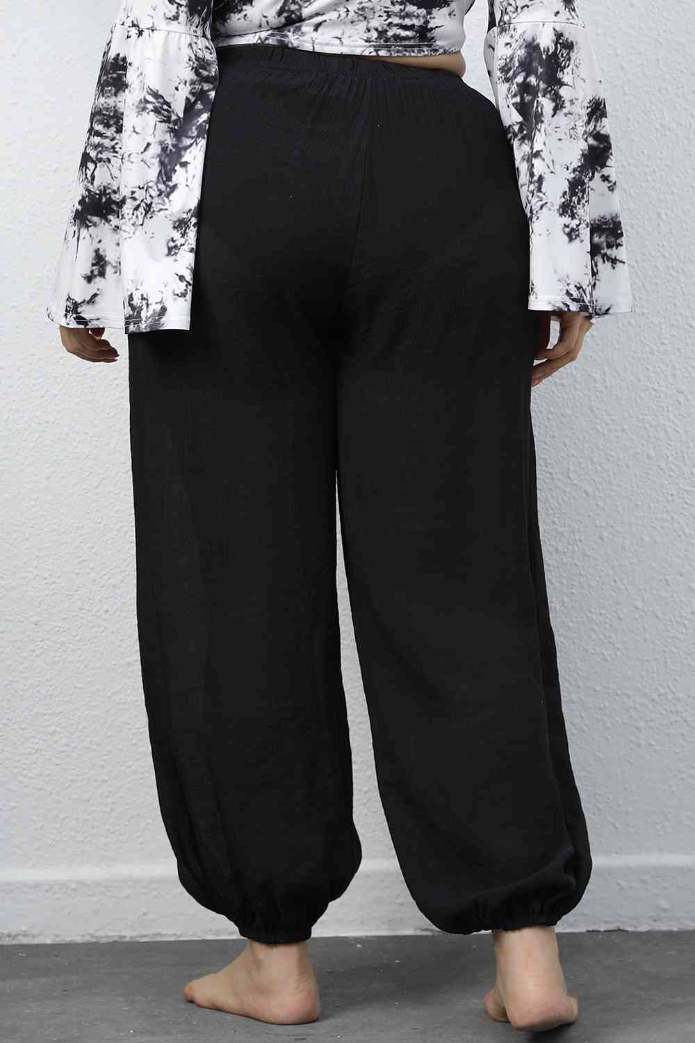 Plus Size Drawstring Jogger Pants BLUE ZONE PLANET