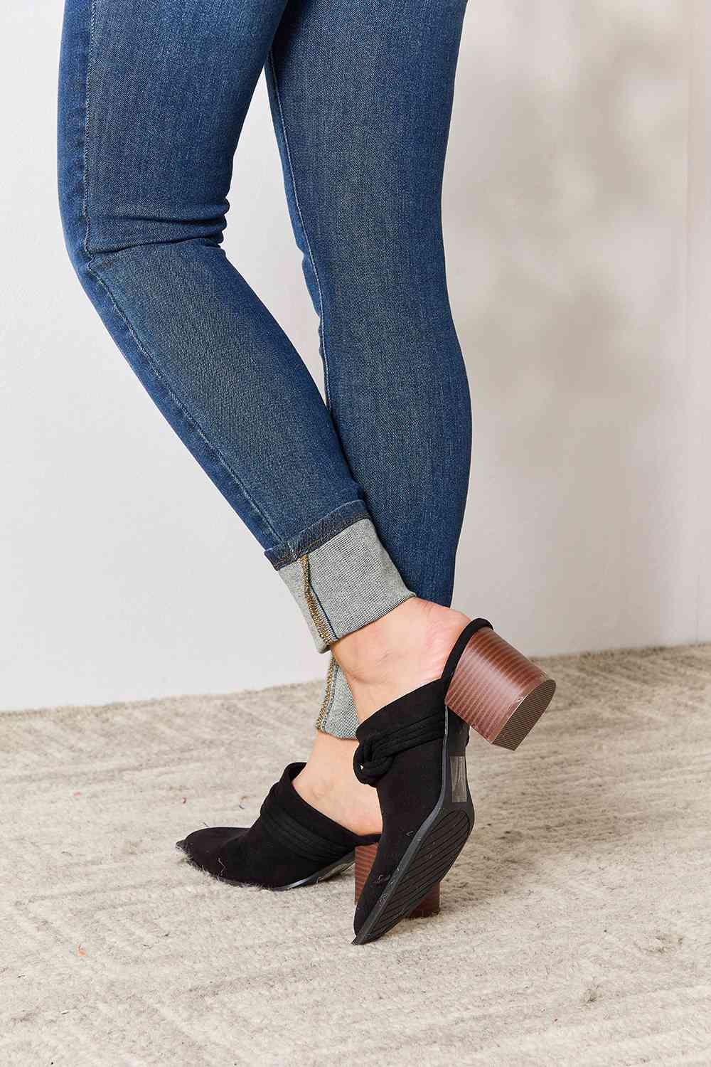 East Lion Corp Pointed-Toe Braided Trim Mules BLUE ZONE PLANET