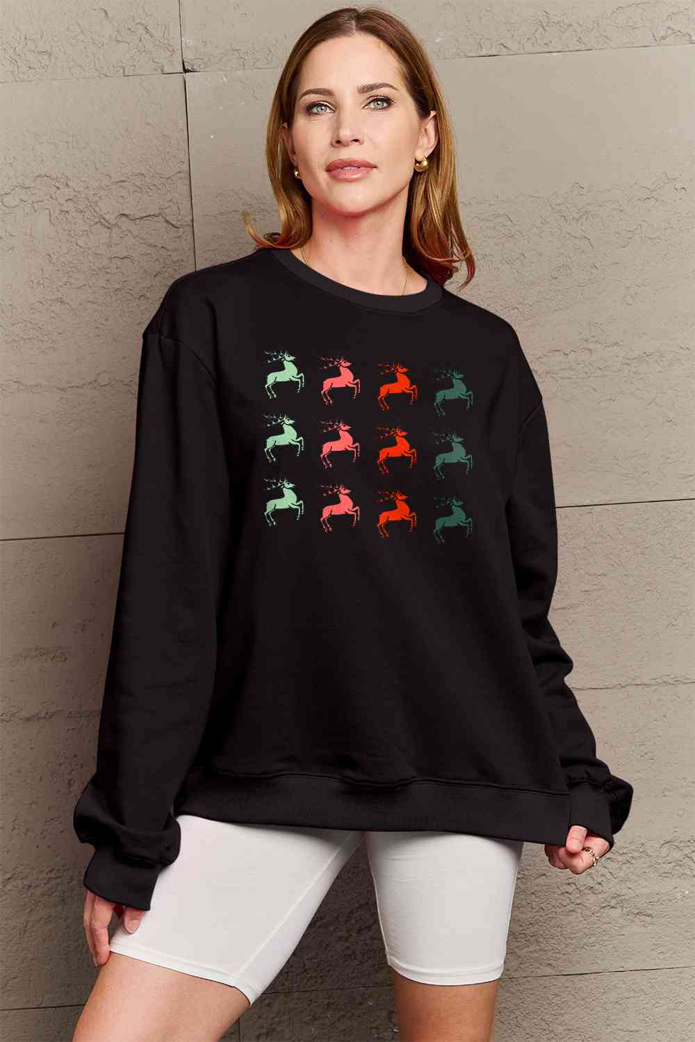 Blue Zone Planet | Simply Love Full Size Graphic Long Sleeve Sweatshirt BLUE ZONE PLANET