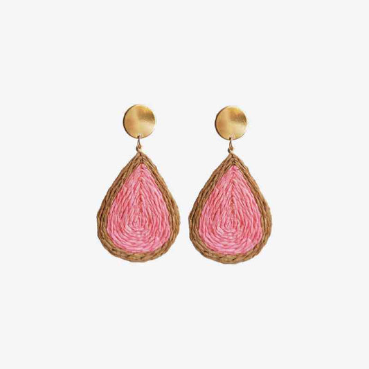Raffia Grass Teardrop Earrings BLUE ZONE PLANET