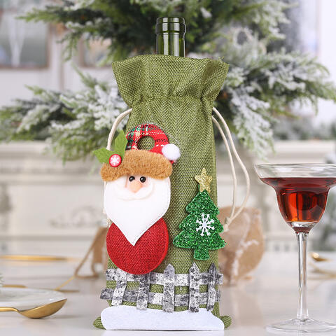 Blue Zone Planet | Assorted 2-Piece Christmas Doll Wine Bottle Covers BLUE ZONE PLANET