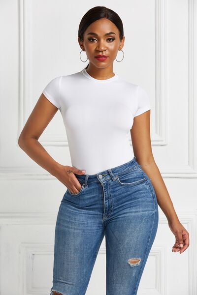 Blue Zone Planet | Round Neck Short Sleeve Bodysuit BLUE ZONE PLANET