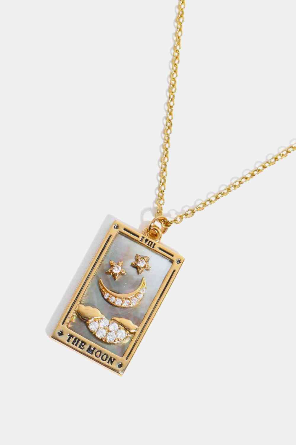 Tarot Card Pendant Stainless Steel Necklace BLUE ZONE PLANET