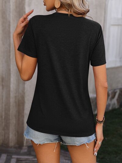 Blue Zone Planet | Heathered Round Neck Short Sleeve T-Shirt BLUE ZONE PLANET