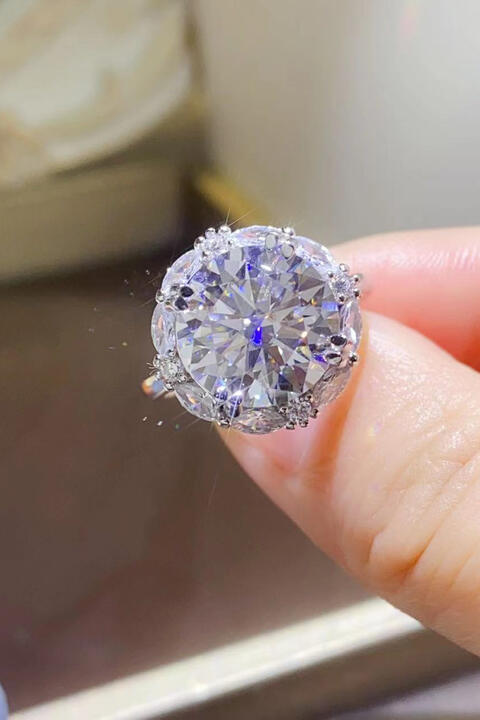 5 Carat Moissanite 925 Sterling Silver Ring BLUE ZONE PLANET