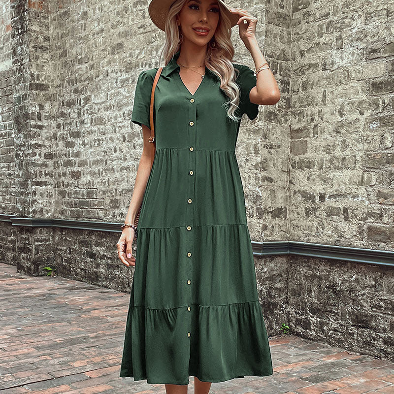 Blue Zone Planet | Temperament Midi Hepburn Style French Dress BLUE ZONE PLANET