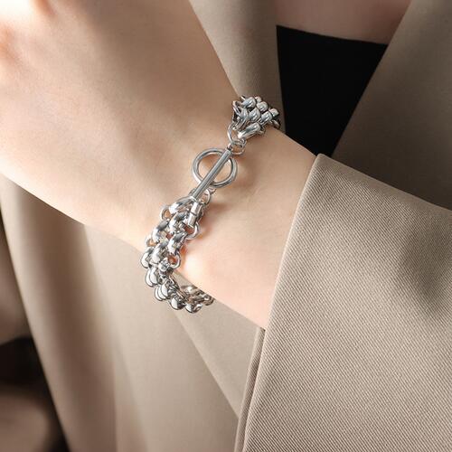 Gold-Plated Toggle Clasp Bracelet BLUE ZONE PLANET