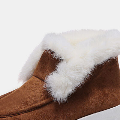 Blue Zone Planet |  Furry Suede Snow Boots BLUE ZONE PLANET