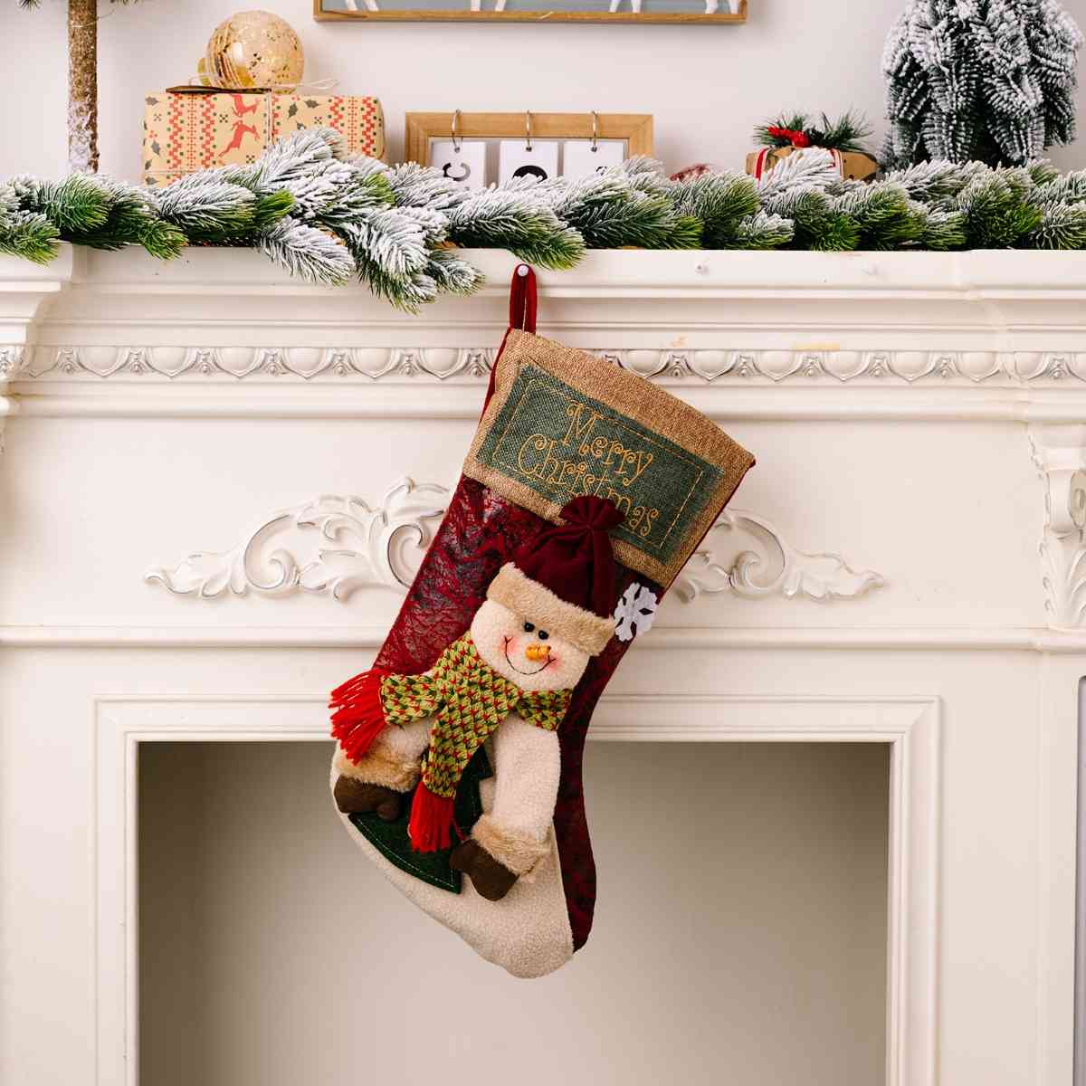 MERRY CHRISTMAS Stocking Hanging Widget BLUE ZONE PLANET