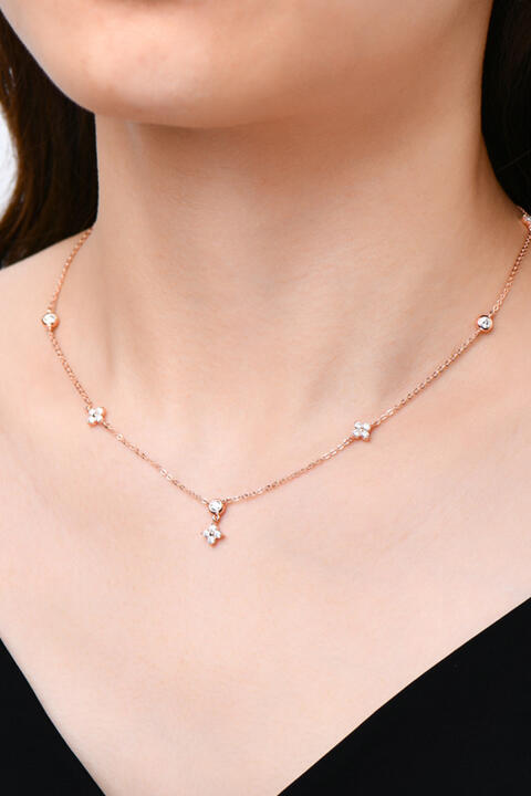 Moissanite 925 Sterling Silver Necklace BLUE ZONE PLANET